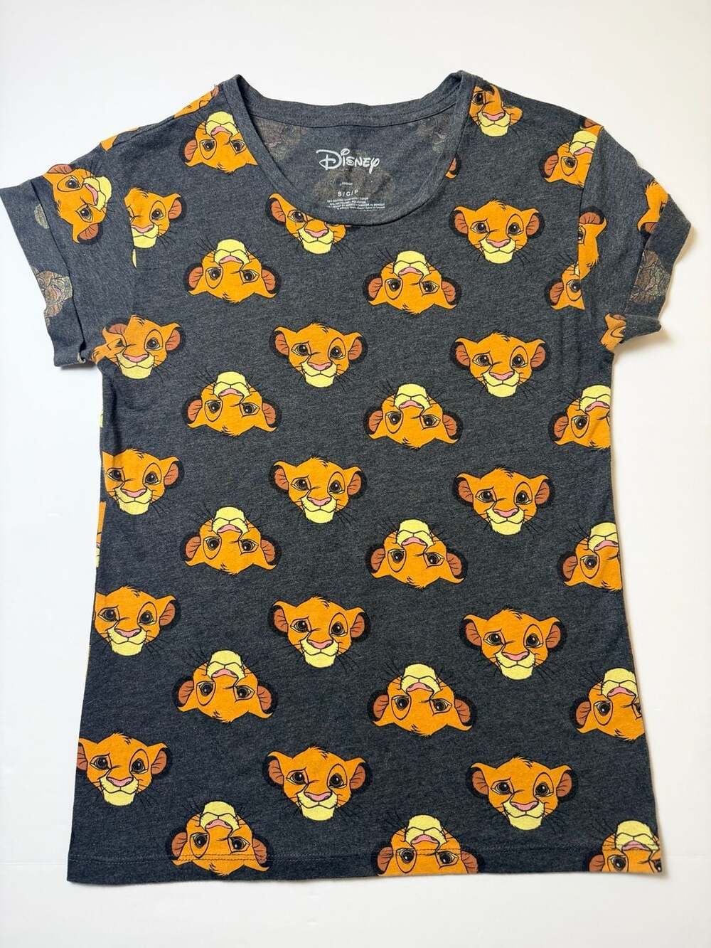 Disney The Lion King Simba Graphic All-Over Print Short Sleeve T-Shirt
